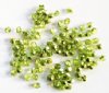 100 4mm Faceted Half Mirror Coated Olive Beads